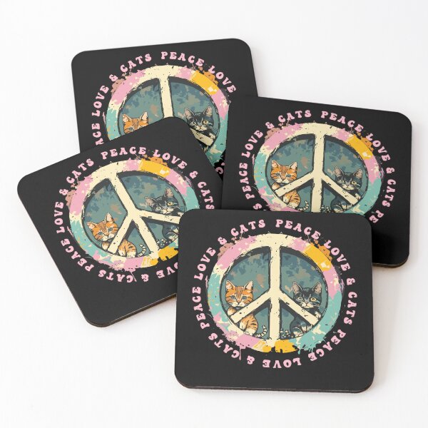 Item preview, Peace Love Cats T Shirt designed and sold by PetSafari.