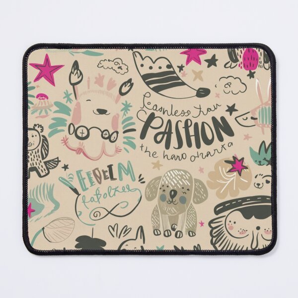 Item preview, "Whimsical Animal Doodle Collage" designed and sold by EccentricEasel.