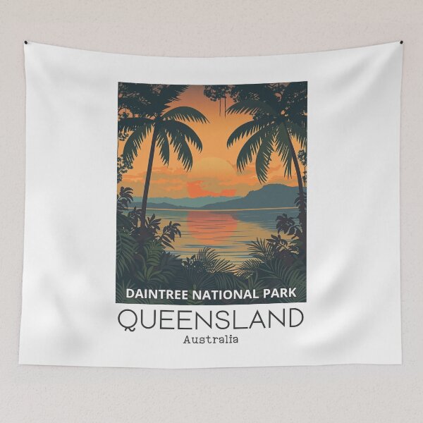 Item preview, A Vintage Travel Illustration of Daintree National Park - Queensland - Australia  designed and sold by GoodOldVintage.