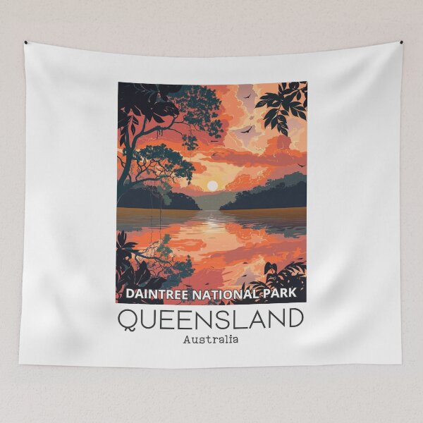 Item preview, A Vintage Travel Illustration of Daintree National Park - Queensland - Australia  designed and sold by GoodOldVintage.