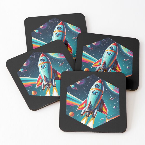 Item preview, Retro Rocket Ship designed and sold by AbsoluteA.