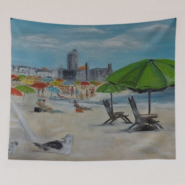 Item preview, Looking at Asbury Park - Original Oil on Canvas designed and sold by Jamie  Taylor.