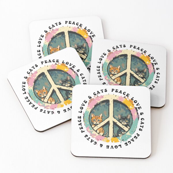Item preview, Peace Love Cats Sticker designed and sold by PetSafari.