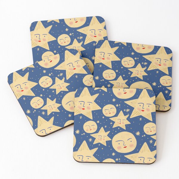 Item preview, Retro 90s Celestial Moon and Star Pattern by Illustrator Jemma Jamie SKidmore  designed and sold by Jemma Jamie Skidmore.