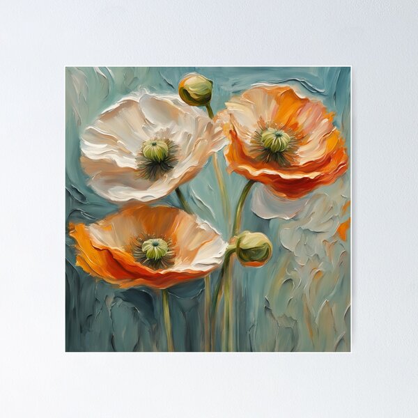 Artikelvorschau, Impasto Isländische Mohnblumen entworfen und verkauft von Glimmersmith.