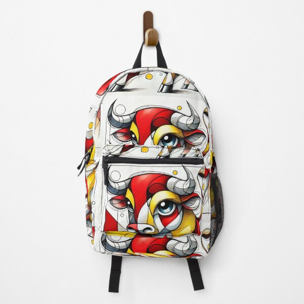 Item preview, Brave Little Bull. Adorable cubist design with the colors of the Spanish flag. designed and sold by FusiTink.