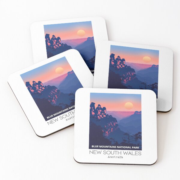 Item preview, A Vintage Travel Illustration of Blue Mountains National Park - New South Wales - Australia  designed and sold by GoodOldVintage.