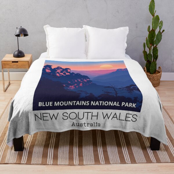Item preview, A Vintage Travel Illustration of Blue Mountains National Park - New South Wales - Australia  designed and sold by GoodOldVintage.