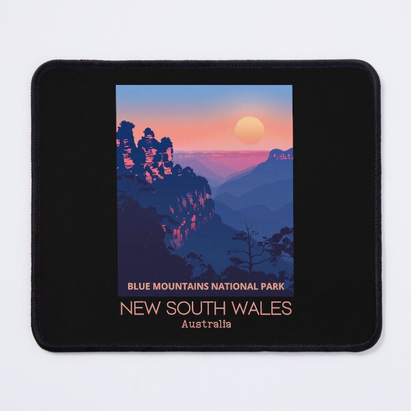 Item preview, A Vintage Travel Illustration of Blue Mountains National Park - New South Wales - Australia designed and sold by GoodOldVintage.