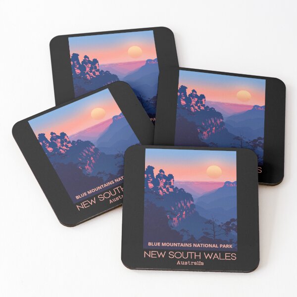 Item preview, A Vintage Travel Illustration of Blue Mountains National Park - New South Wales - Australia  designed and sold by GoodOldVintage.