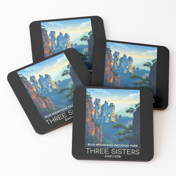 Item preview, A Vintage Travel Illustration of Blue Mountains National Park - New South Wales - Australia  designed and sold by GoodOldVintage.