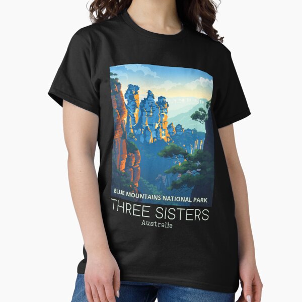 Item preview, A Vintage Travel Illustration of Blue Mountains National Park - New South Wales - Australia  designed and sold by GoodOldVintage.