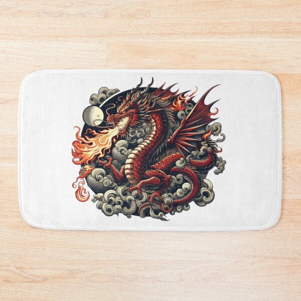 Item preview, Firestorm dragon breathing fire vintage designed and sold by Expressions-Sel.