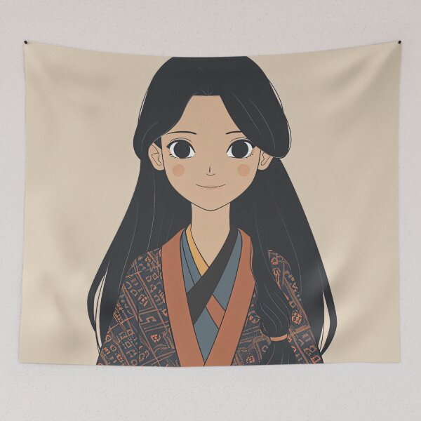 Item preview, Bhutanese girl | Anime style designed and sold by ComicsFactory.