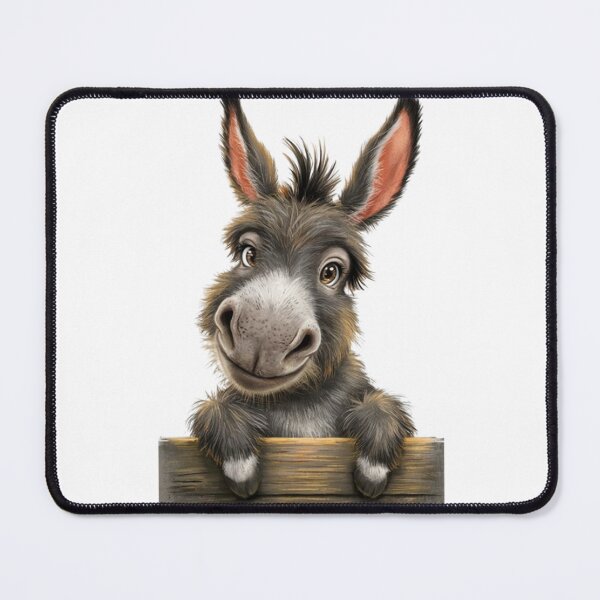 Item preview, Curious Donkey Peeking Over the Fence: Playful Farm Friend designed and sold by SellingWSarah17.