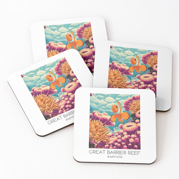 Item preview, A Vintage Travel Illustration of Great Barrier Reef Marine Park - Australia  designed and sold by GoodOldVintage.