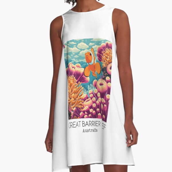 Artikel-Vorschau von Eine Vintage-Reiseillustration des Great Barrier Reef Marine Park - Australien, designt und verkauft von GoodOldVintage.