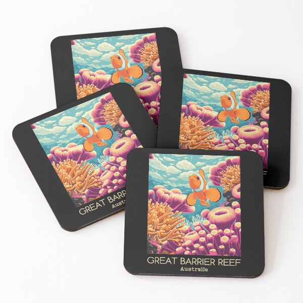 Item preview, A Vintage Travel Illustration of Great Barrier Reef Marine Park - Australia  designed and sold by GoodOldVintage.