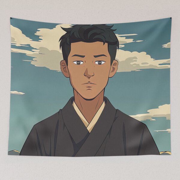 Item preview, Bhutanese man, portrait | Anime style designed and sold by ComicsFactory.