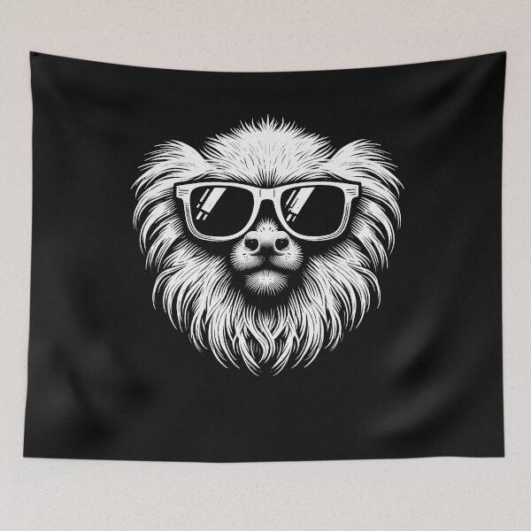 Item preview, Cool And Stylish Marmoset Wearing Sunglasses  designed and sold by Smix Pixels.