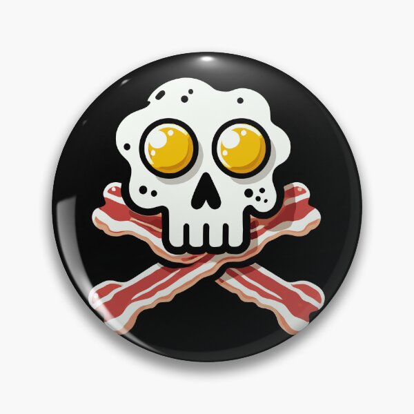 Item preview, Funny Breakfast Pirate Bacon and Eggs Crossbones designed and sold by TKsTees.