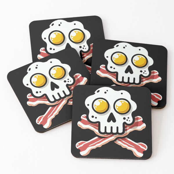 Item preview, Funny Breakfast Pirate Bacon and Eggs Crossbones designed and sold by TKsTees.