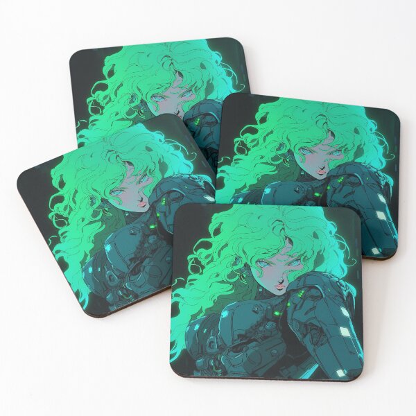 Item preview, Seafoam Green Mecha Anime Warrior designed and sold by bubblegoth.
