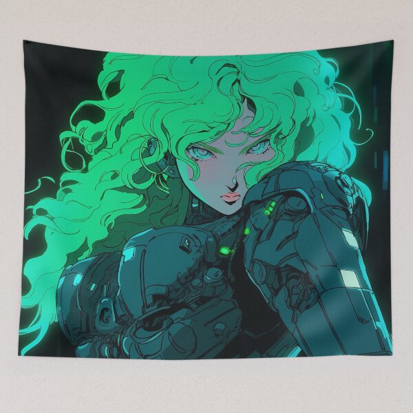 Item preview, Seafoam Green Mecha Anime Warrior designed and sold by bubblegoth.