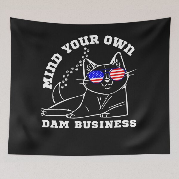 Item preview, Funny Cat Design - Mind Your Own Damn Business designed and sold by Winther-Art.