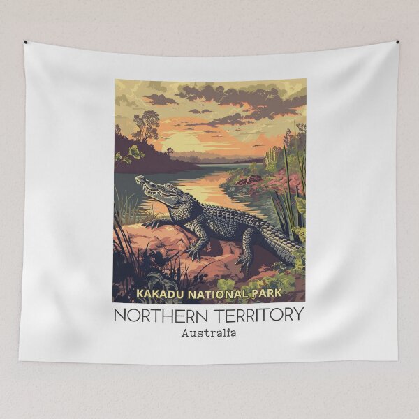 Artikelvorschau, Eine Vintage-Reiseillustration des Kakadu-Nationalparks - Northern Territory - Australien entworfen und verkauft von GoodOldVintage.