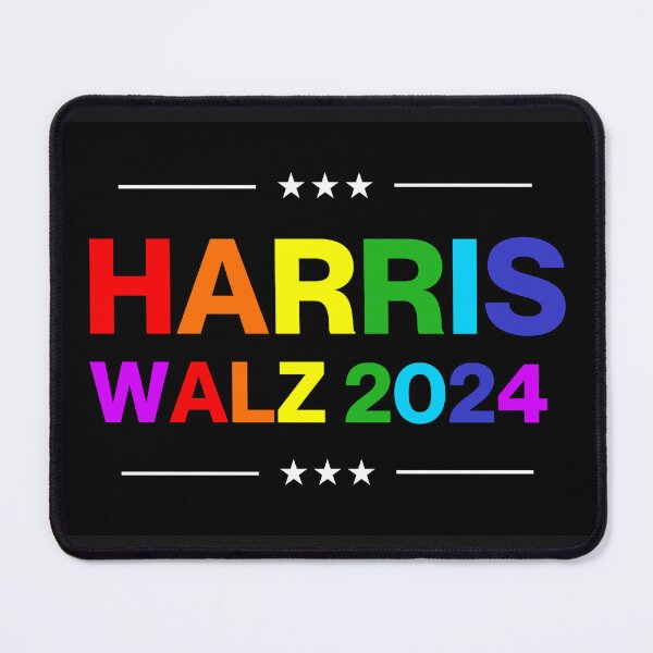 Item preview, Kamala Harris Tim Walz 2024 Rainbow Black designed and sold by UptownGirls.