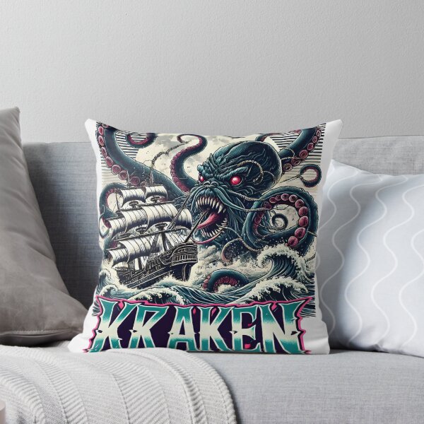 Artikelvorschau, Retro Seeungeheuer Kraken entworfen und verkauft von JonelleTshirts.