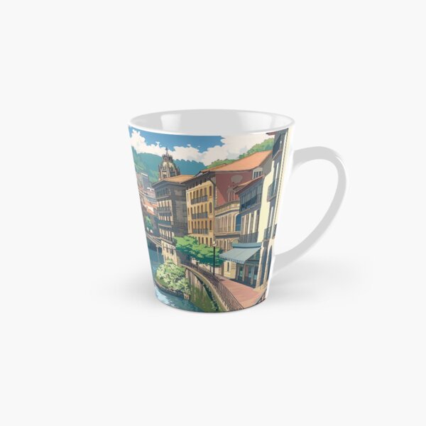 Vista previa del artículo con la obra «Bilbao, España | Estilo anime», diseñado y vendido por ComicsFactory.