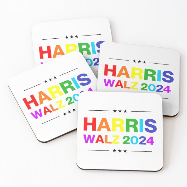 Item preview, Kamala Harris Tim Walz 2024 Rainbow Pride White designed and sold by UptownGirls.