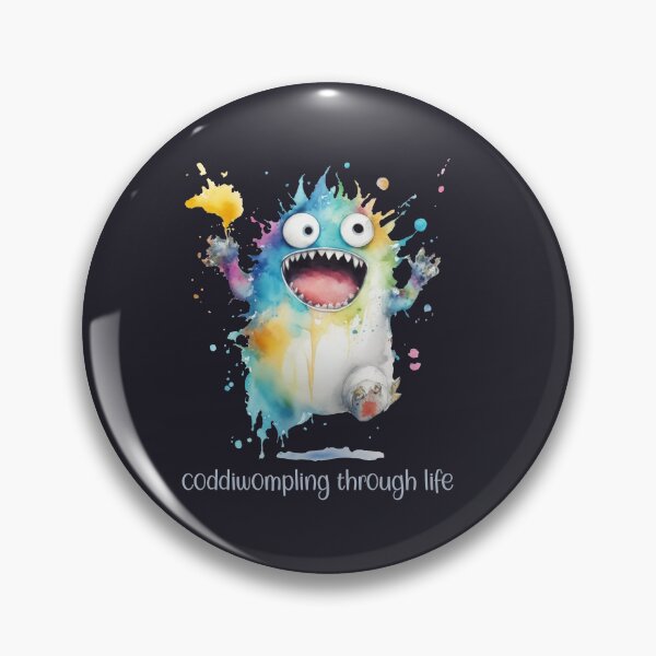 Item preview, coddiwompling through life - watercolor cute monster designed and sold by EmeraldeaArt.