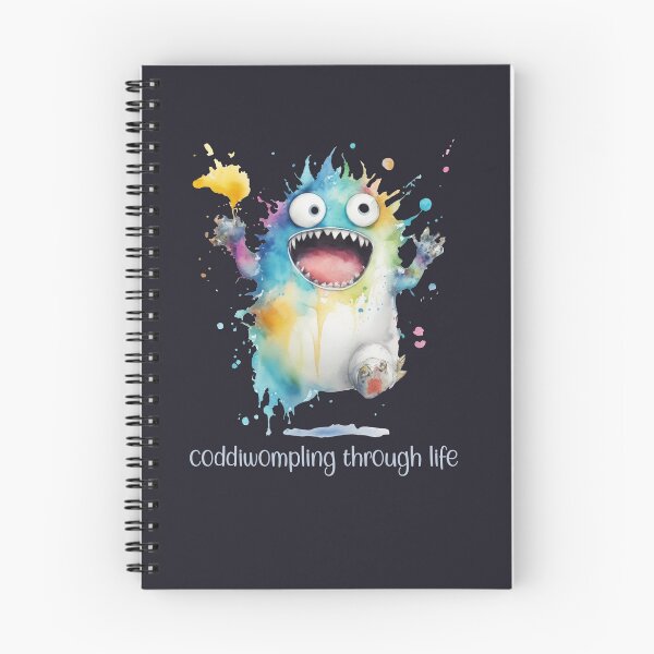 Item preview, coddiwompling through life - watercolor cute monster designed and sold by EmeraldeaArt.
