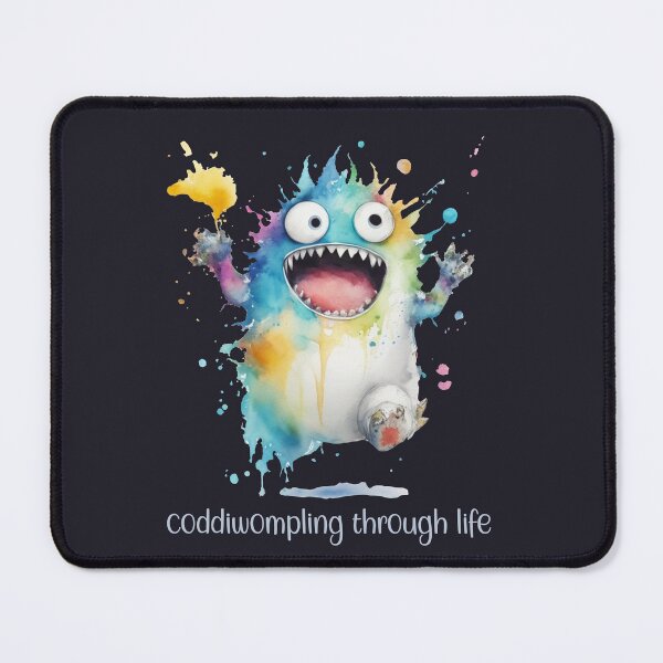 Item preview, coddiwompling through life - watercolor cute monster designed and sold by EmeraldeaArt.