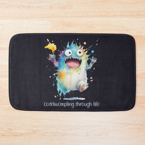 Item preview, coddiwompling through life - watercolor cute monster designed and sold by EmeraldeaArt.