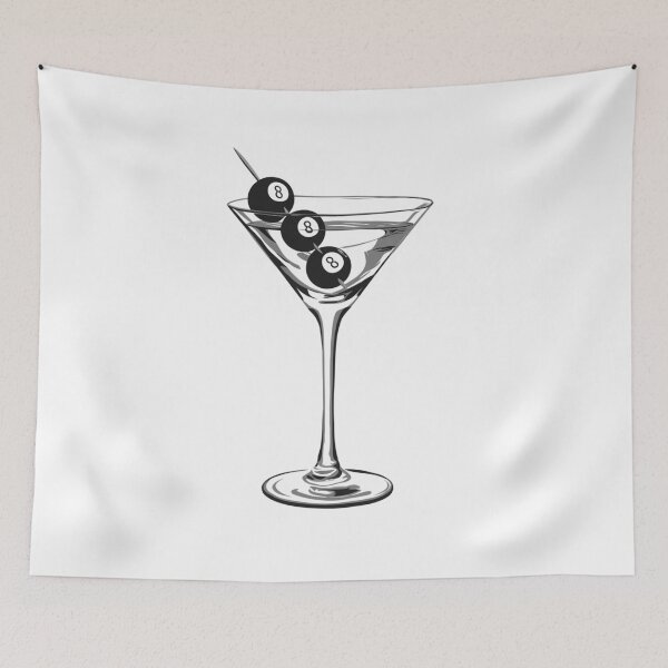 Item preview, Martini Eight Ball  designed and sold by GlowinUp Shop.