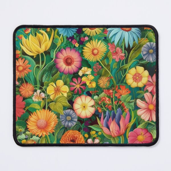 Item preview, A colorful landscape with diverse and cheerful flowers designed and sold by NiRia Spot.