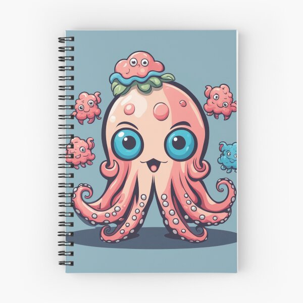 Item preview, Cute Octopus Monster with Brain Cartoon Vector Icon Illustration designed and sold by hjian8219.