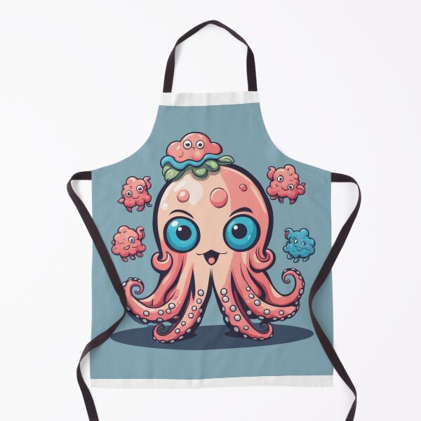 Item preview, Cute Octopus Monster with Brain Cartoon Vector Icon Illustration designed and sold by hjian8219.