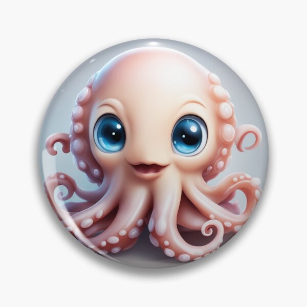 Item preview, Cute Octopus Monster with Brain Cartoon Vector Icon Illustration designed and sold by hjian8219.