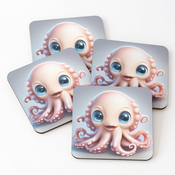 Item preview, Cute Octopus Monster with Brain Cartoon Vector Icon Illustration designed and sold by hjian8219.