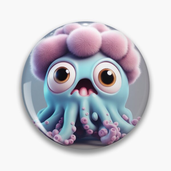 Item preview, Cute Octopus Monster with Brain Cartoon Vector Icon Illustration designed and sold by hjian8219.