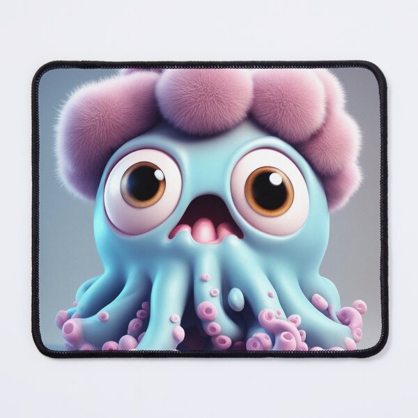 Item preview, Cute Octopus Monster with Brain Cartoon Vector Icon Illustration designed and sold by hjian8219.