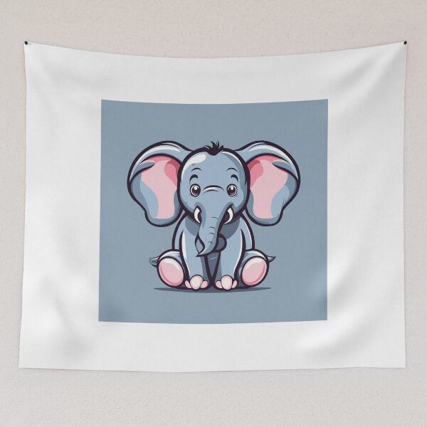 Item preview, Cute Elephant Gaming Cartoon Vector Icon Illustration designed and sold by hjian8219.