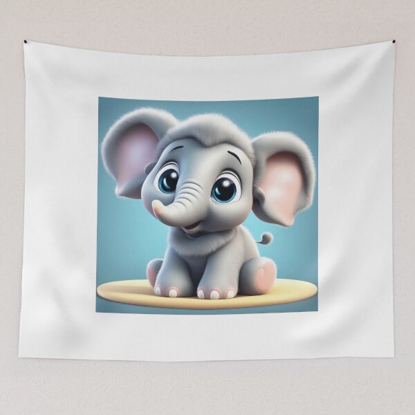 Item preview, Cute Elephant Gaming Cartoon Vector Icon Illustration designed and sold by hjian8219.