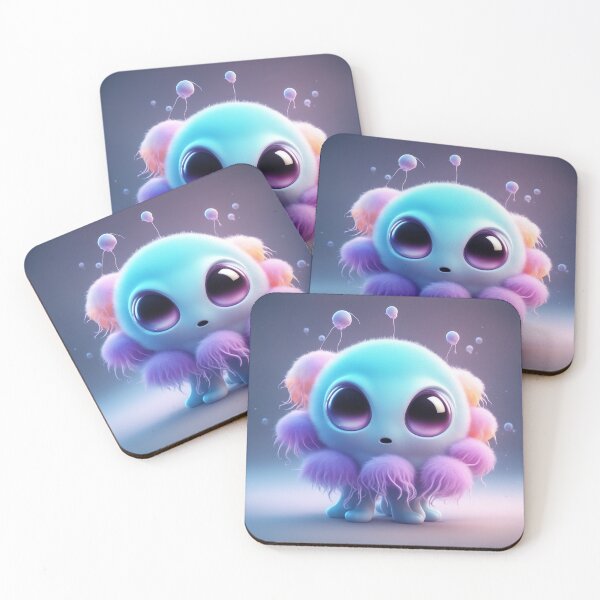 Item preview, Cute Alien with Jellyfish Alien Cartoon Vector Icon Illustration designed and sold by hjian8219.