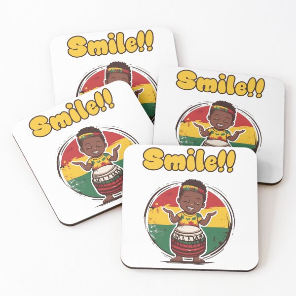 Item preview, Smile!! A cheerful boy playing drum - for music lovers, enthusiasts of playing instruments, people who want to share joy designed and sold by WorldByEsi.